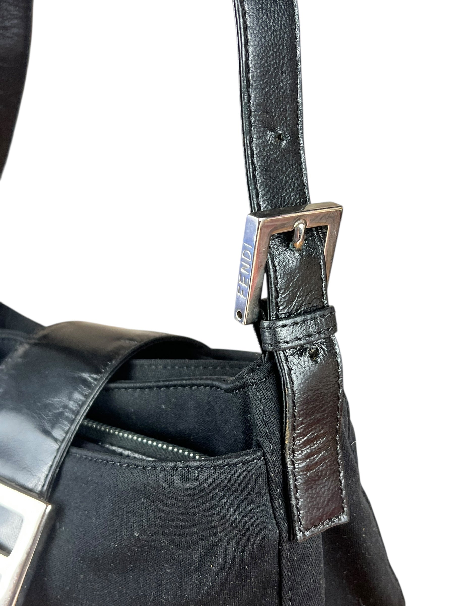 Fendi Mini Baguette Neoprene Black