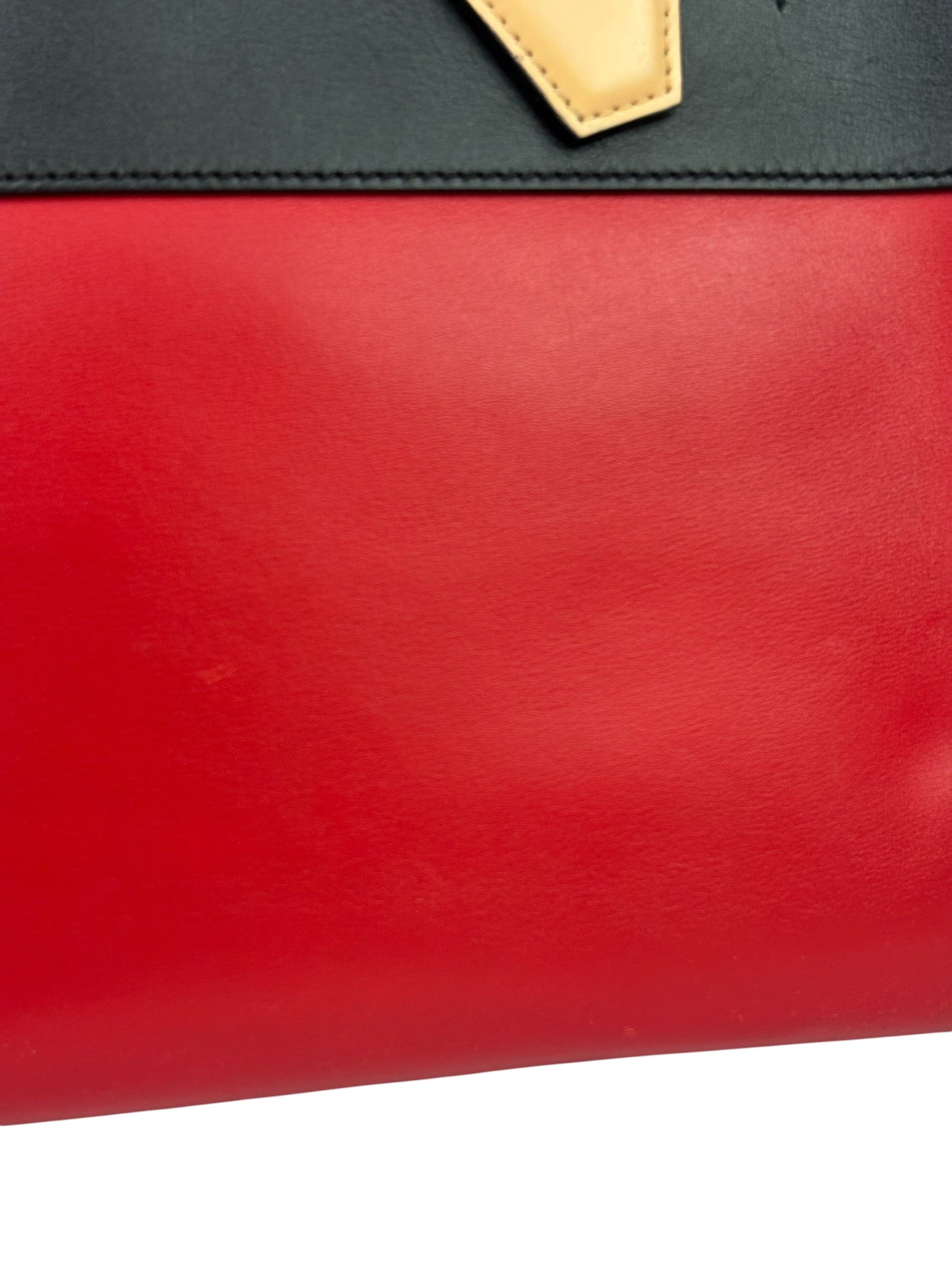 Louis Vuitton Red Leather City Steamer Handbag MM