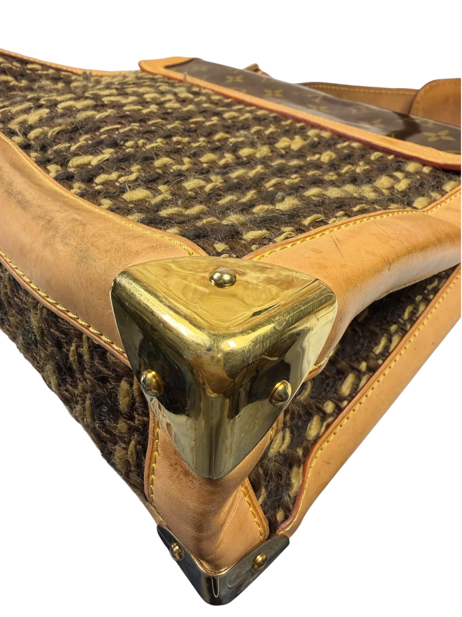 Louis Vuitton Brown Monogram Ambre Tweedy Zip GM