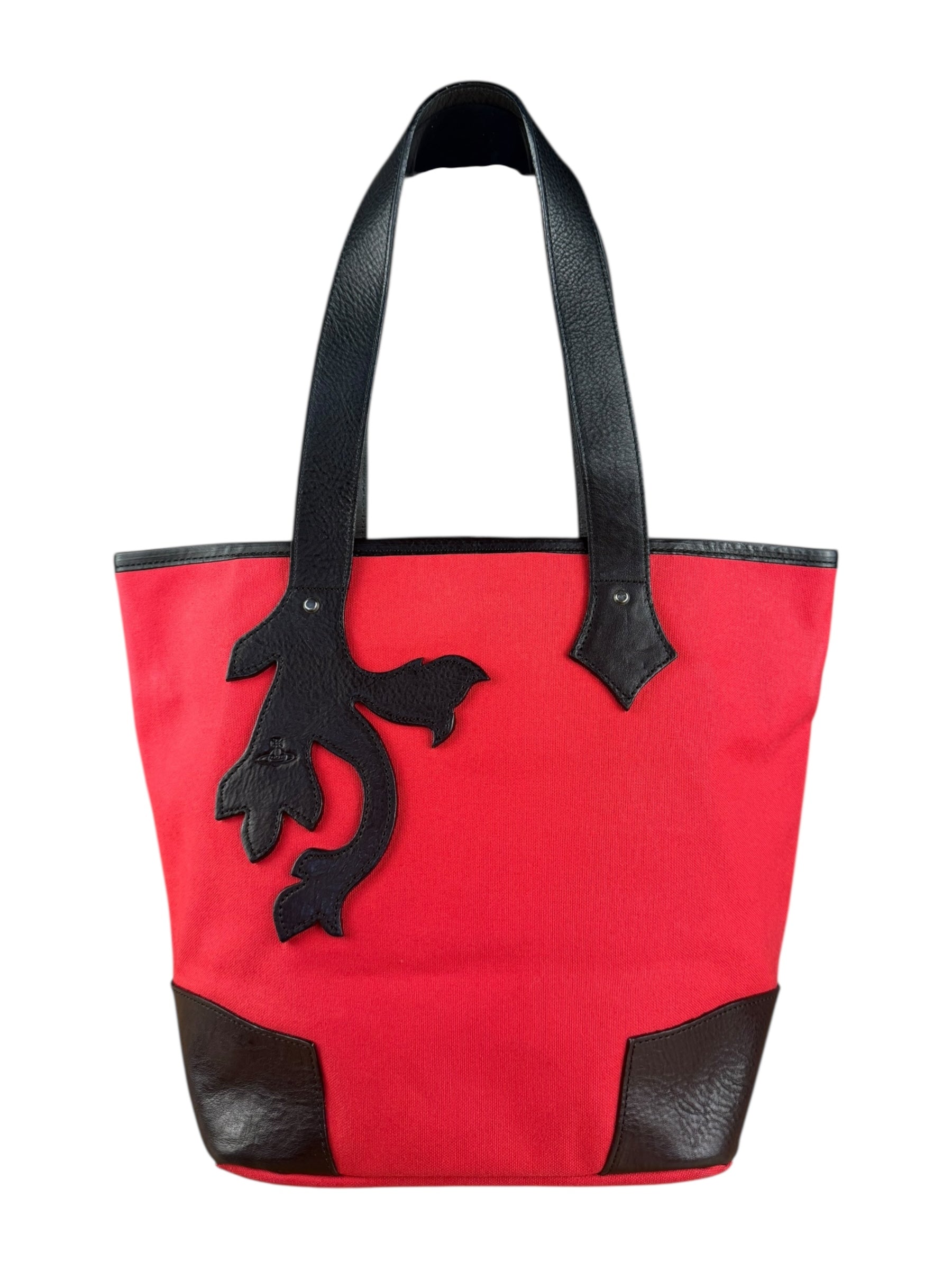 Vivienne Westwood Red Canvas Tote Bag