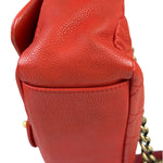 Chanel Red Quilted Caviar Leather Timeless Shoulder Bag 2012