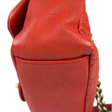 Chanel Red Quilted Caviar Leather Timeless Shoulder Bag 2012