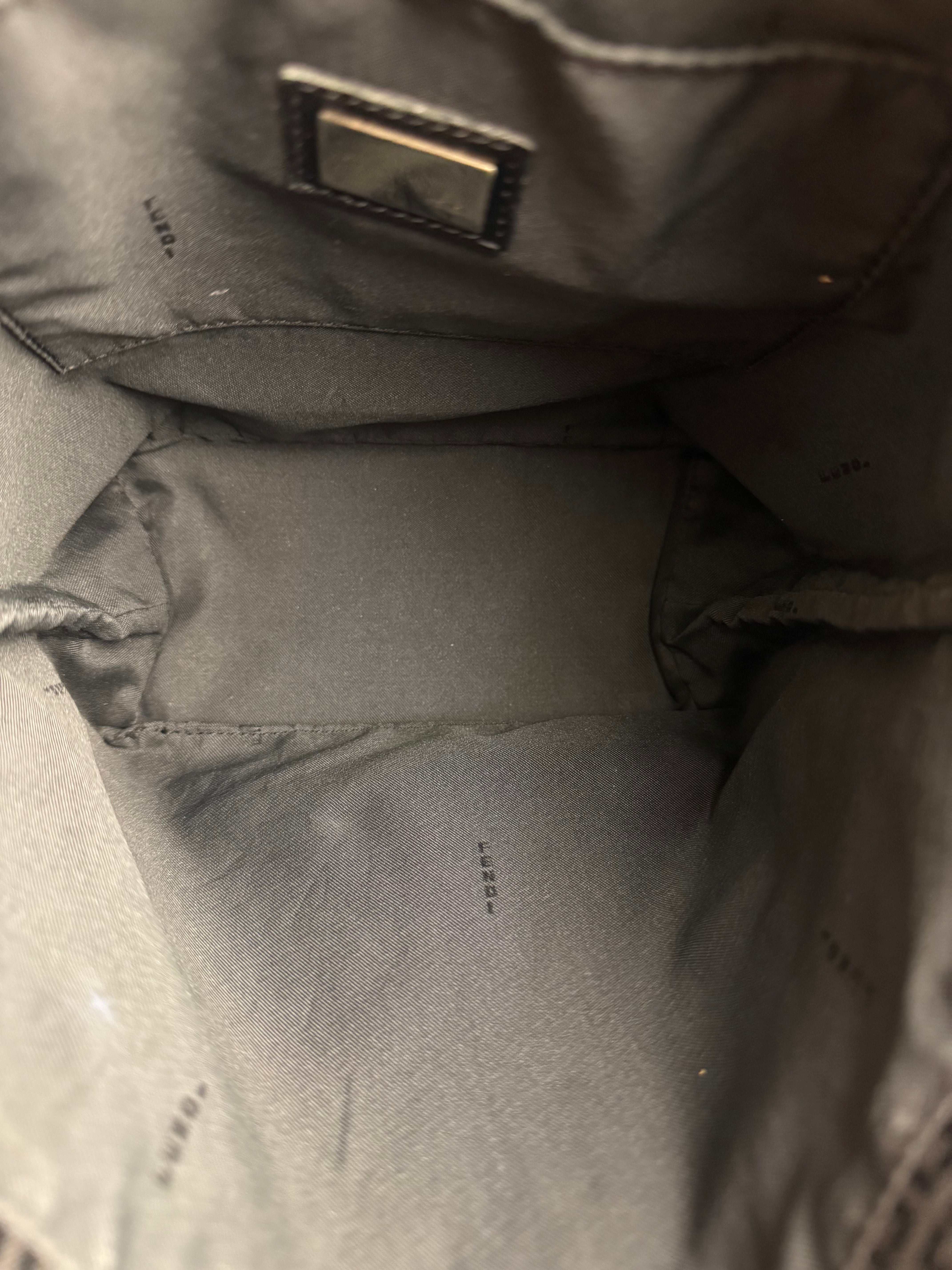 Fendi FF Black Canvas Logo Tote