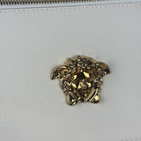 Versace Large White Raffia/Leather Shoulder Tote