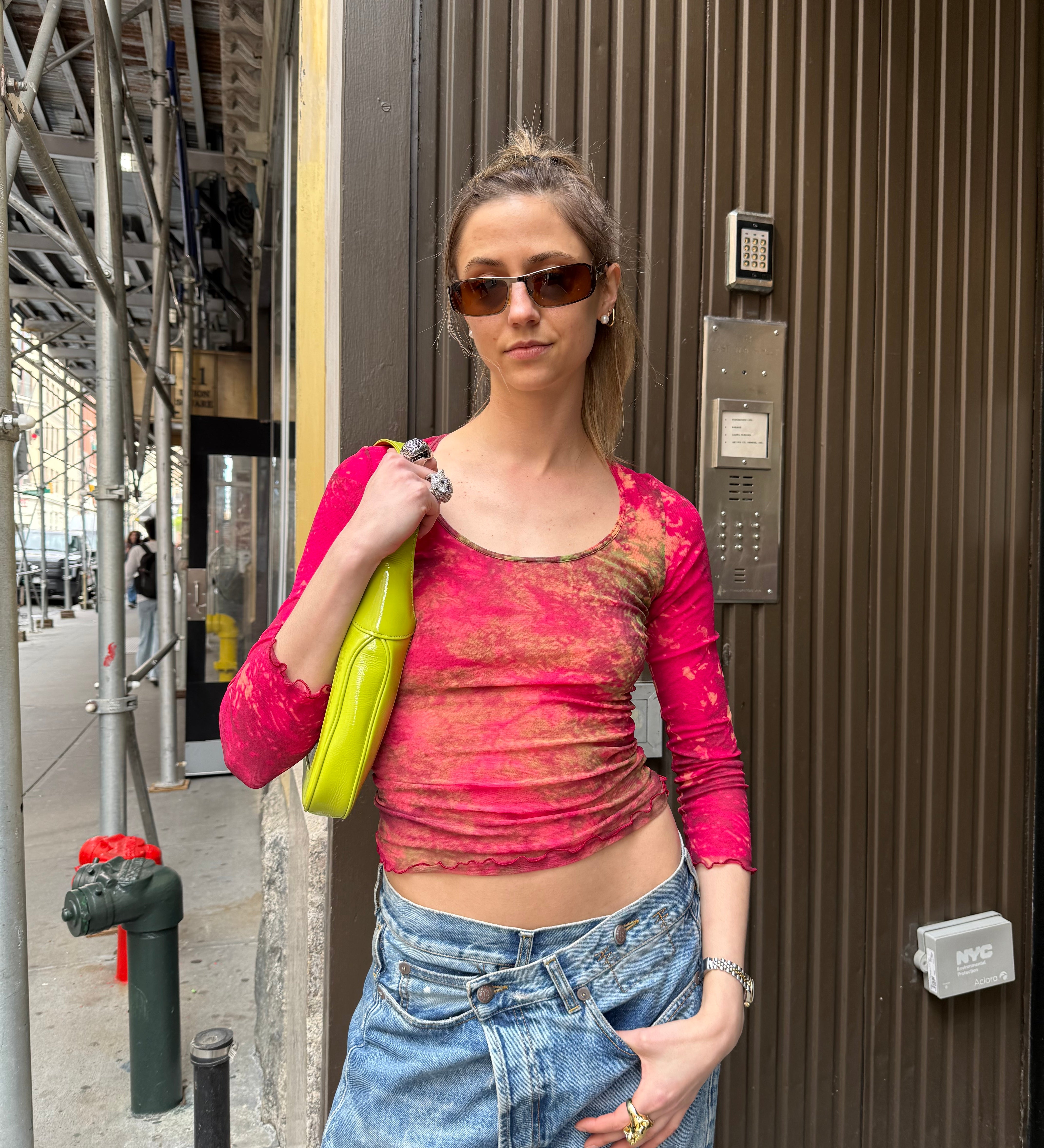 Plein Sud Printed Mesh Top