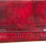 Cartier Red Patent Leather Must De Cartier Tri-Fold Wallet