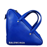 Balenciaga Royal Blue Leather Triangle 2Way Bag