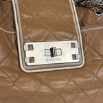 Chanel Camel Quilted Lambskin East-West Large Chain Tote 2008
