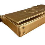 Chanel Gold Leather East West Shoulder Bag 2001