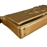 Chanel Gold Leather East West Shoulder Bag 2001