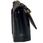 Chanel Vintage Navy Quilted Lambskin Flap Bag 1989