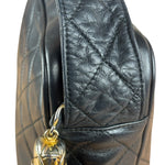 Chanel Vintage Black Quilted Leather Camera Crossbody Bag 1992