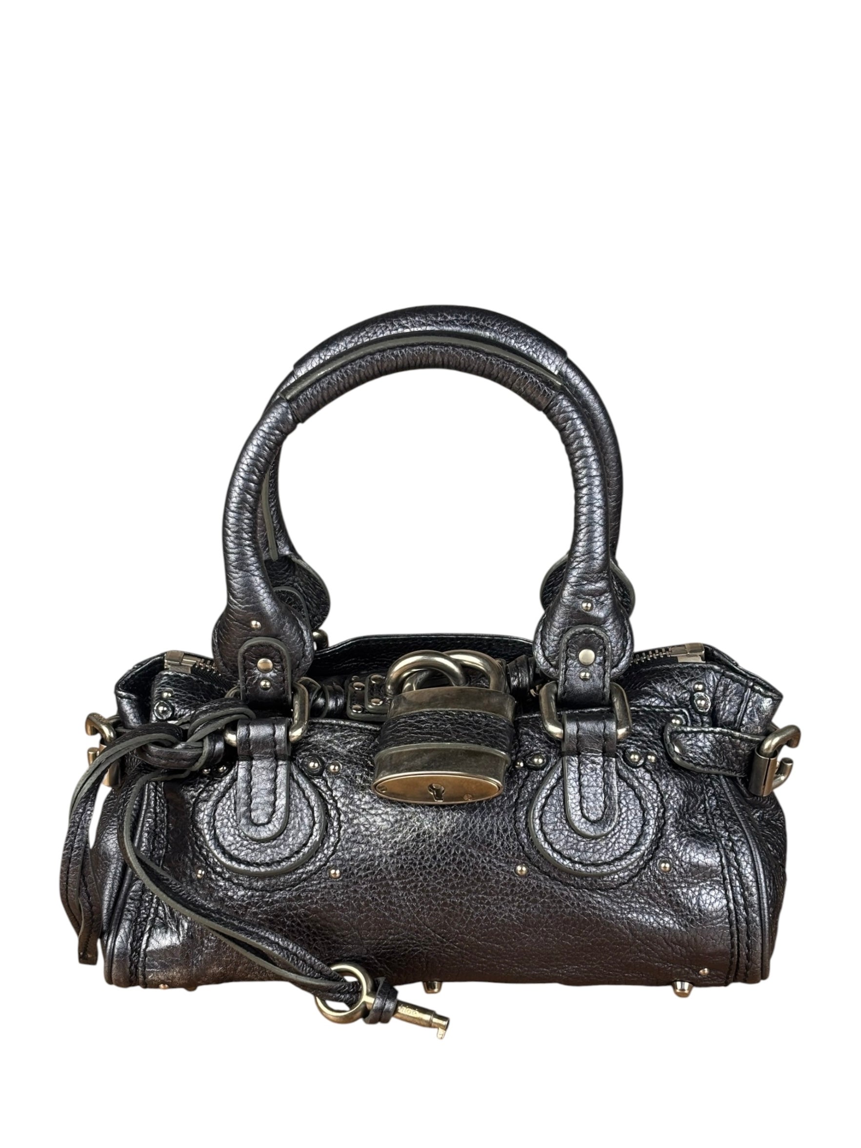 Chloé Grey Metallic Small Paddington Handbag