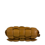 Bottega Veneta Honey Brown Leather Intrecciato Flap Bag