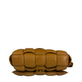 Bottega Veneta Honey Brown Leather Intrecciato Flap Bag