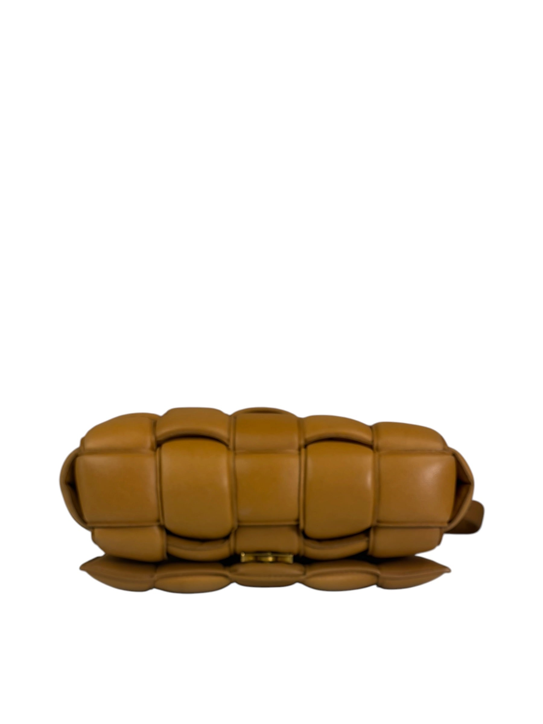 Bottega Veneta Honey Brown Leather Intrecciato Flap Bag