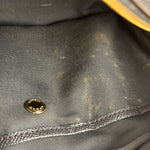 Coach Cosmetic Pouch Navy Blue Pebbled Leather