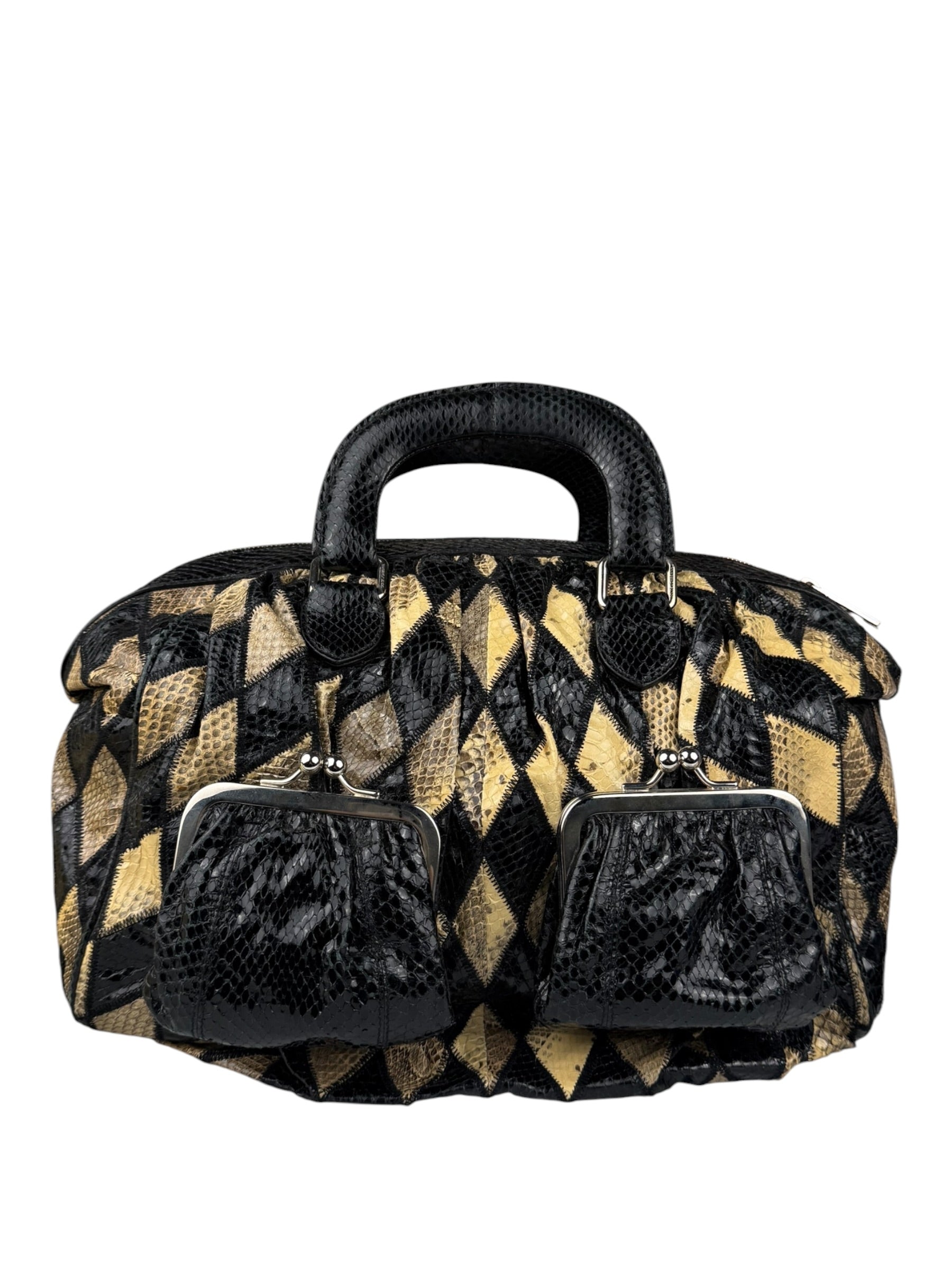 Dolce & Gabbana Miss Curly Python Patchwork Handbag