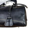 Prada Vintage Black Leather Mini Boston Bag