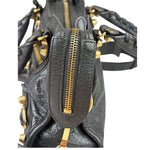Balenciaga Grey Lambskin Motocross City Two-Way Bag