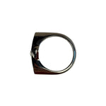 Vivienne Westwood Silver Diamante Black Enamel Ring