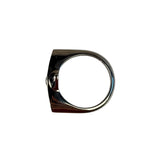 Vivienne Westwood Silver Diamante Black Enamel Ring