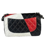 Chanel Colorblock Quilted Lambskin Medium Double Flap Bag 2013