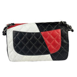 Chanel Colorblock Quilted Lambskin Medium Double Flap Bag 2013