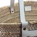 Versace Leather Trim Basket Bag