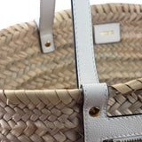 Versace Leather Trim Basket Bag