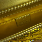 Gucci GG Marmont Gold Sequin Chain Shoulder Bag