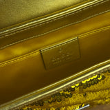 Gucci GG Marmont Gold Sequin Chain Shoulder Bag