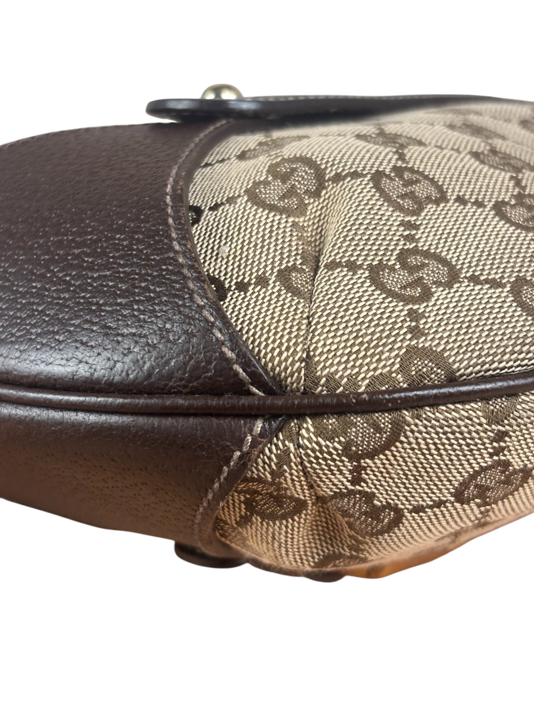 Gucci GG Canvas Bamboo Horsebit Amalfi Hobo