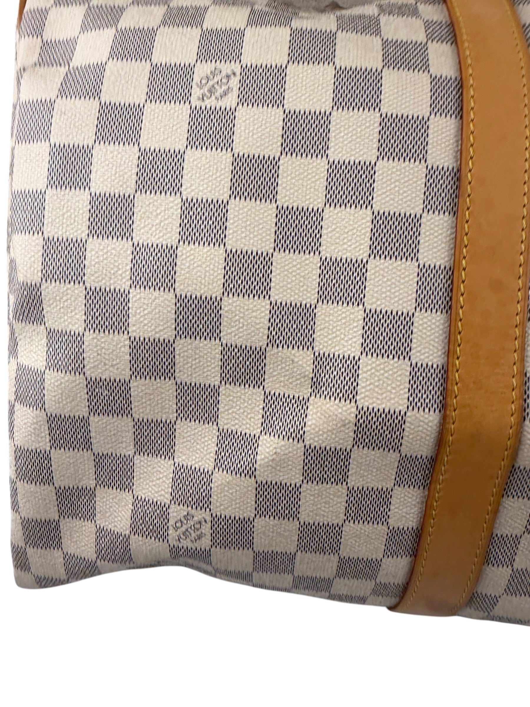 Louis Vuiiton Damier Azur Keepall Bandouliere Hand Bag 55