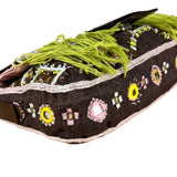 Fendi Canvas Baguette Dark Brown Beaded