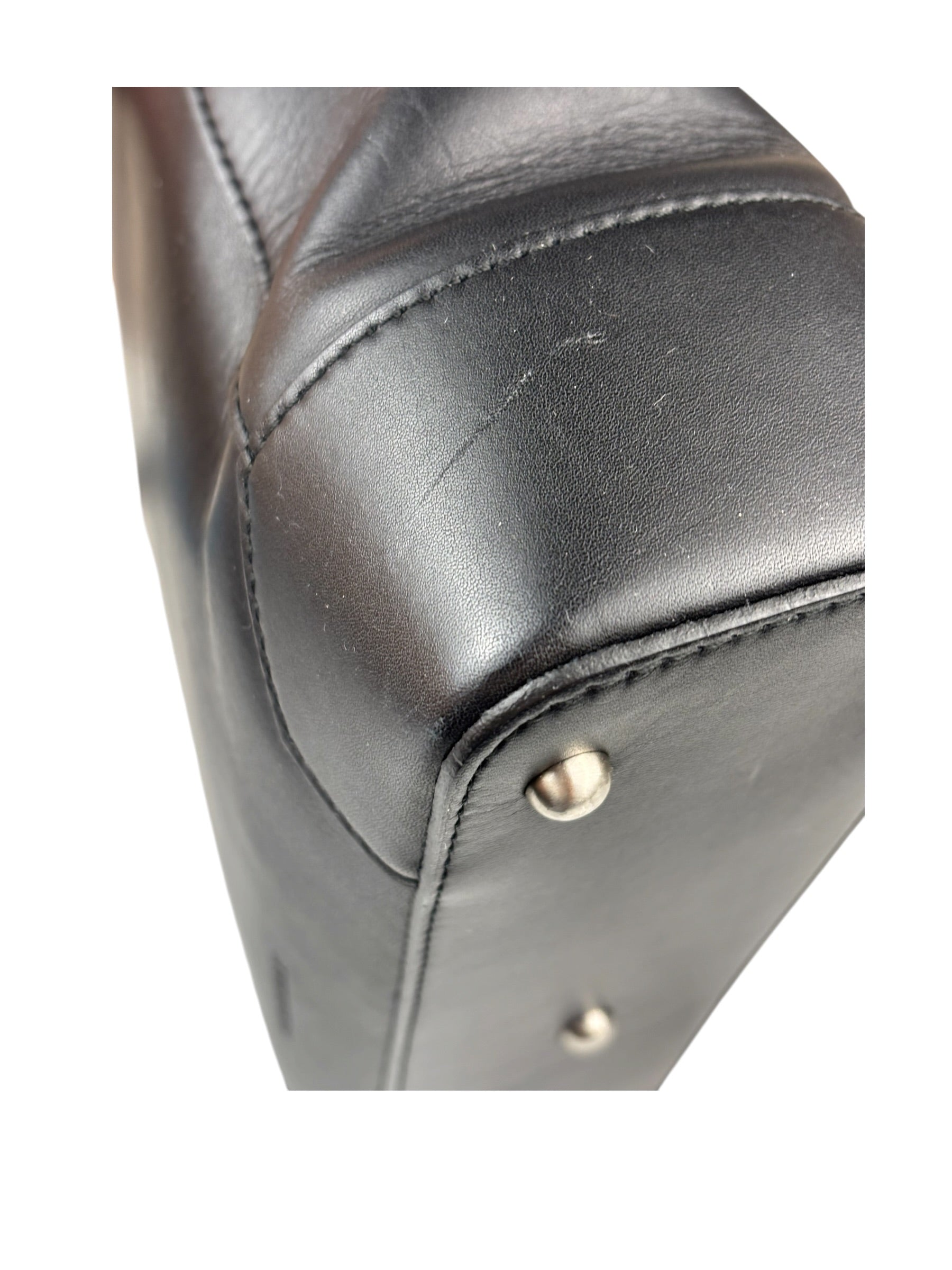 Burberry Black Leather Hobo Bag