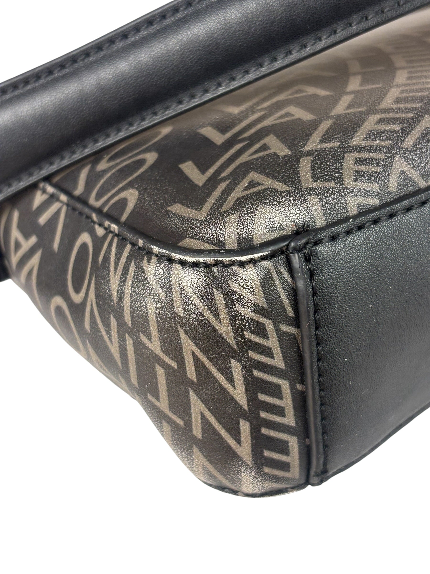 Valentino Black Leather Mario Spa Flap Bag