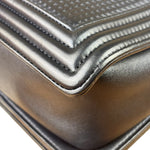 Chanel Navy Lambskin Cube Embossed XL Boy Flap 2013