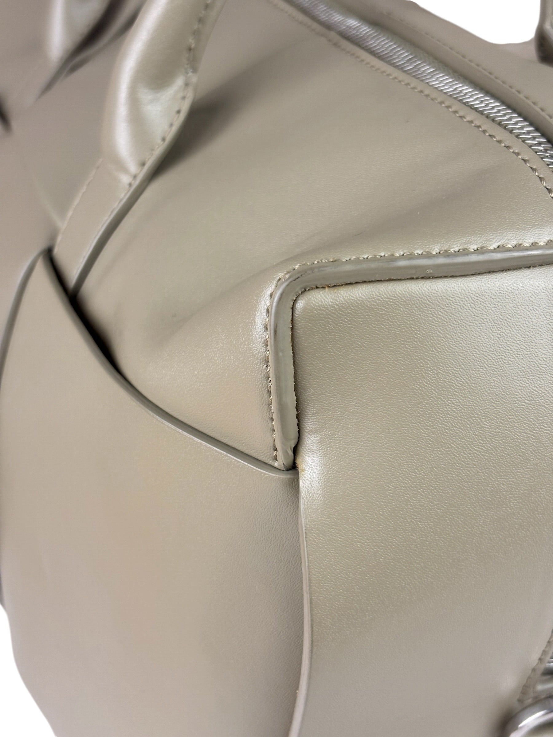 Bottega Veneta Olive Green Leather Intrecciato Arco Two-Way Bag