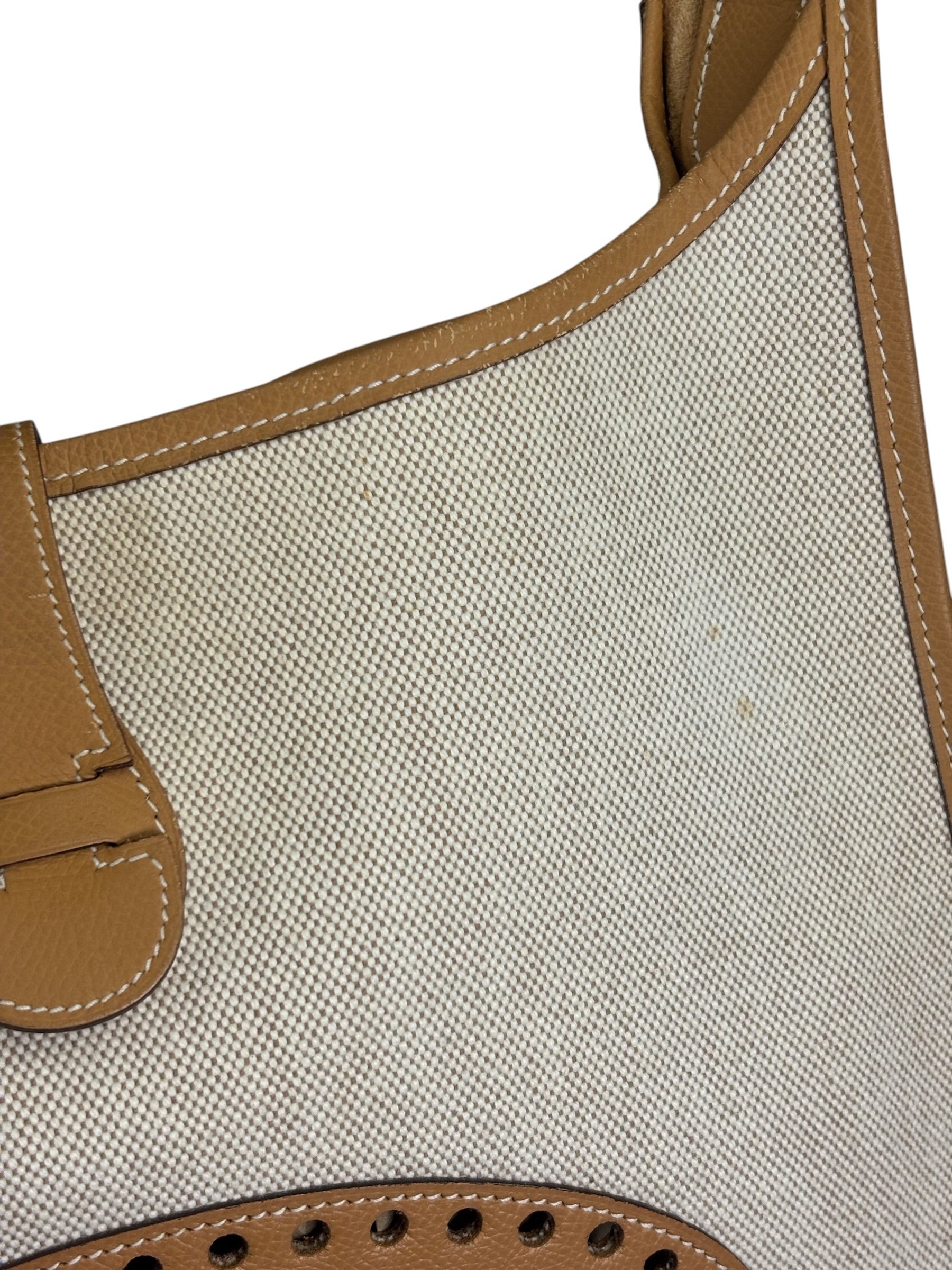 Hermes Brown Leather Trim Evelyne 2004