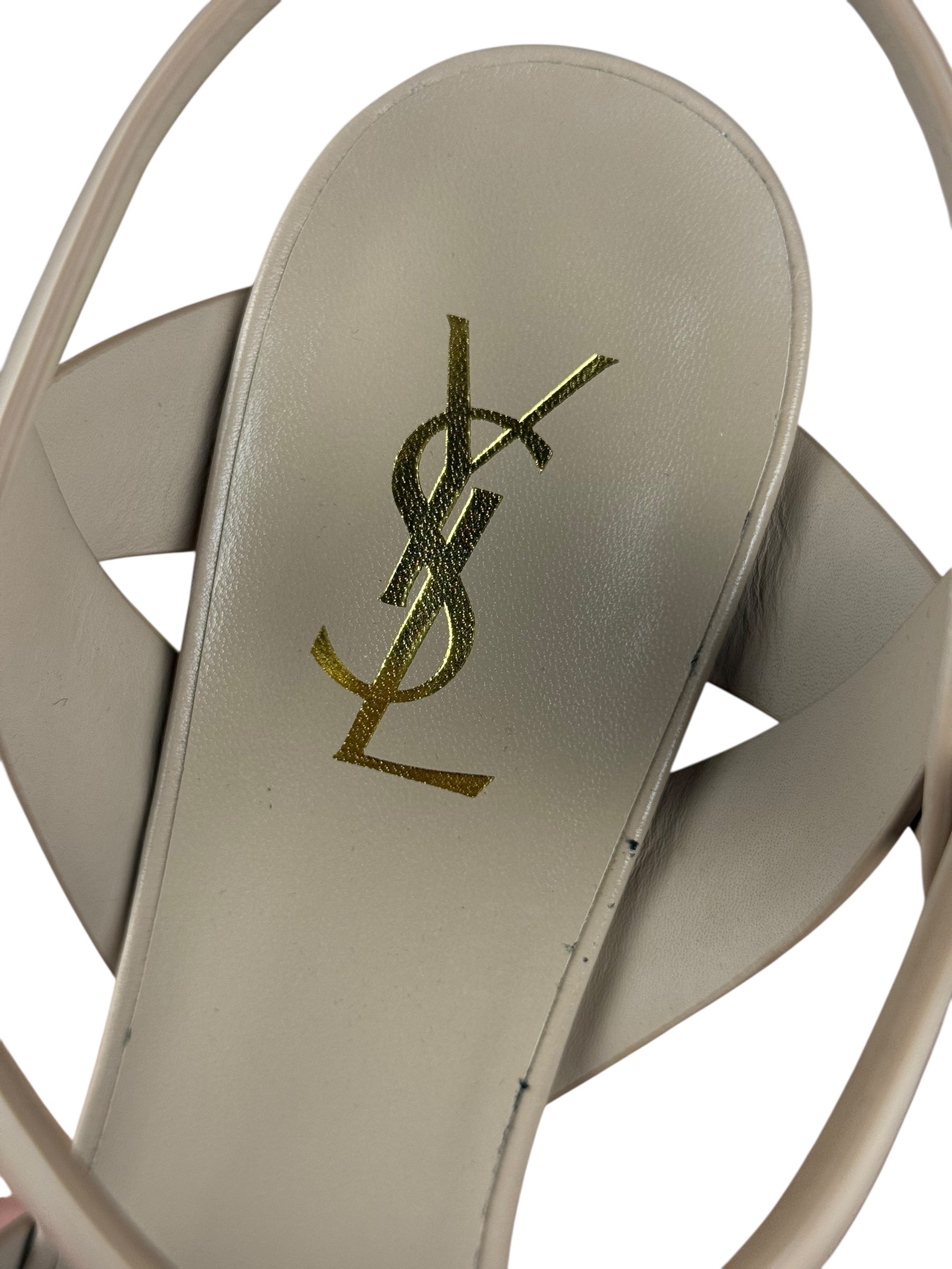 Saint Laurent King Palm Heels Beige