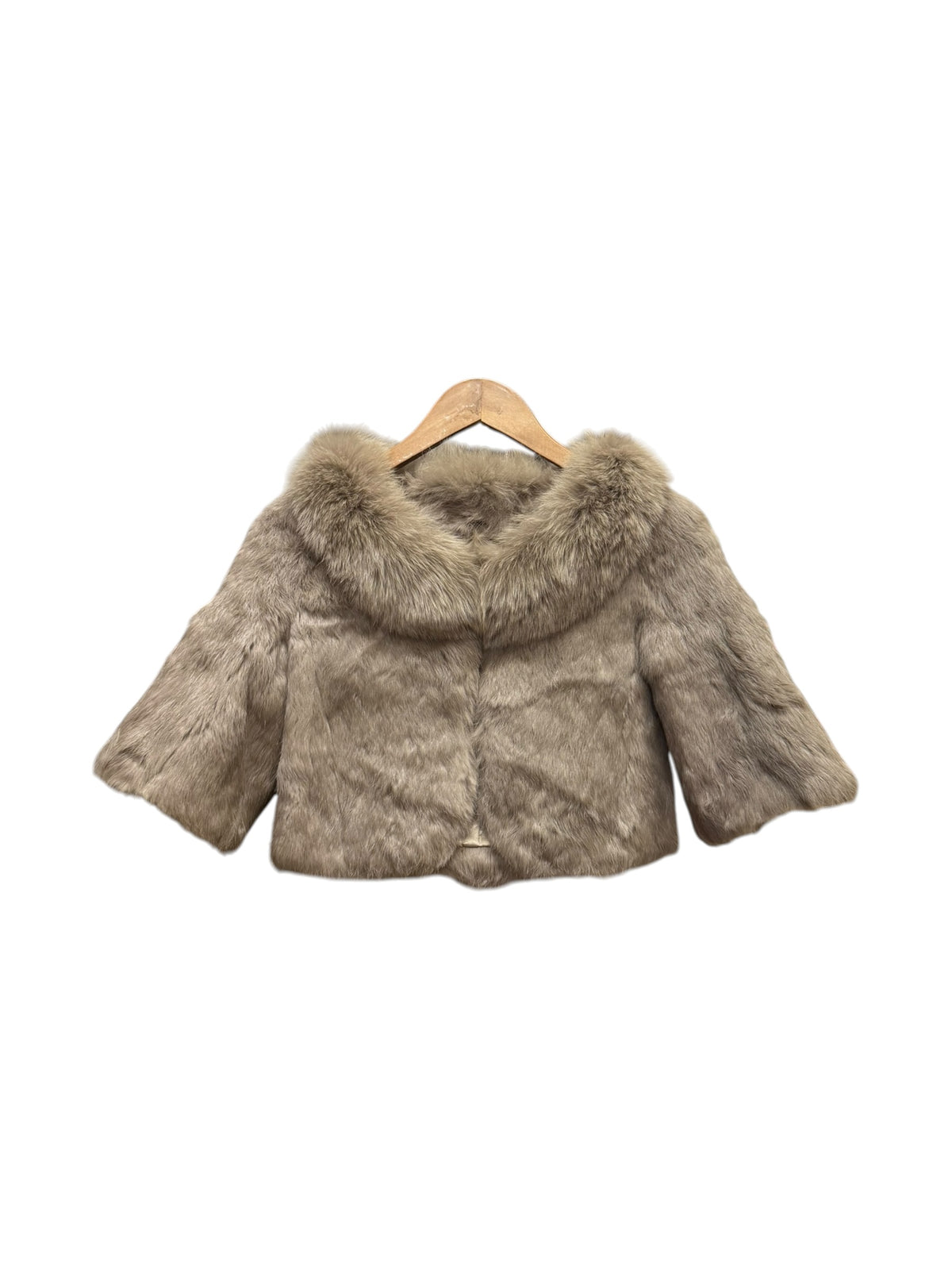 Vintage L'Sully Grey Blue Fox/Rabbit Fur Toddler Coat