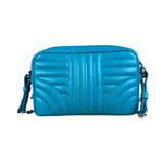 Prada Teal Diagramme Leather Chain Crossbody