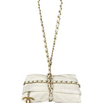 Chanel White Quilted Leather Midnight Swim Baluchon Clutch 2012