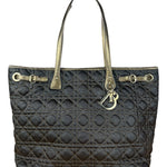 Christian Dior Cannage Quilted Panarea Tote Bag Black