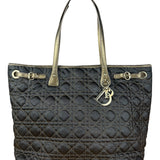 Christian Dior Cannage Quilted Panarea Tote Bag Black