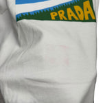 Prada White Graphic Race Car Print T Shirt
