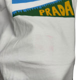 Prada White Graphic Race Car Print T Shirt
