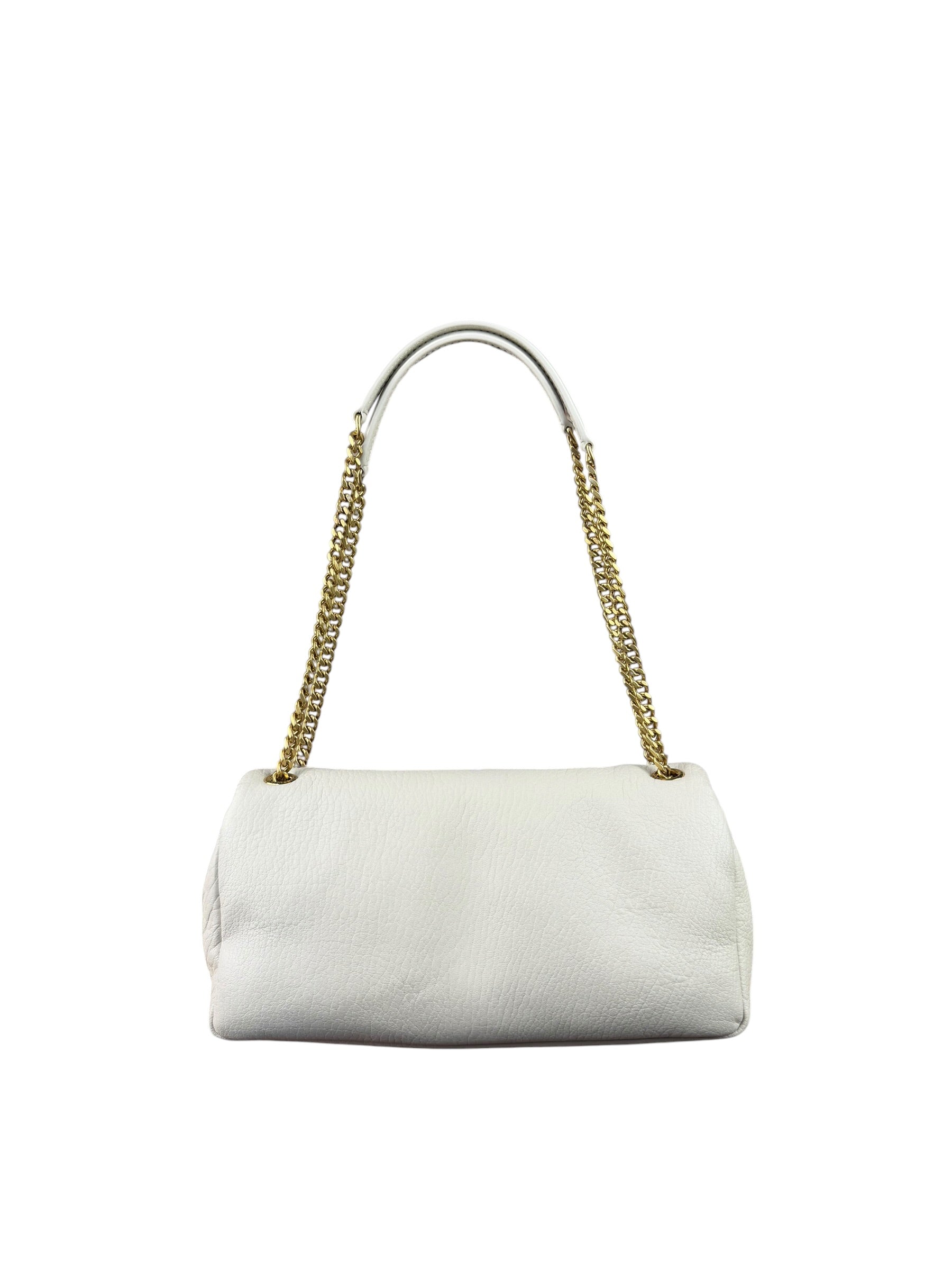 YSL Calypso Crema Soft Flap Bag