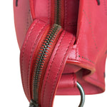 Balenciaga Red Leather Blackout City Two-Way Bag